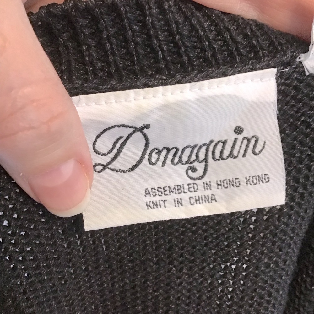 DONAGAIN Women’s Vintage 80’s Bright Multicolored Long Pullover Tunic Sweater M - Picture 7 of 8